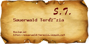 Sauerwald Terézia névjegykártya