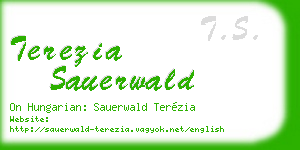 terezia sauerwald business card